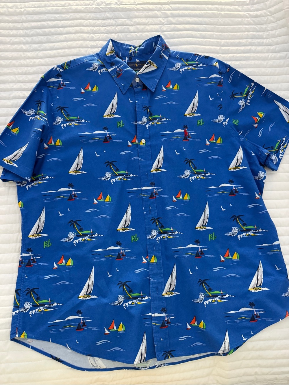 Polo Ralph Lauren Classic Fit Sailboat-Print Oxford Shirt